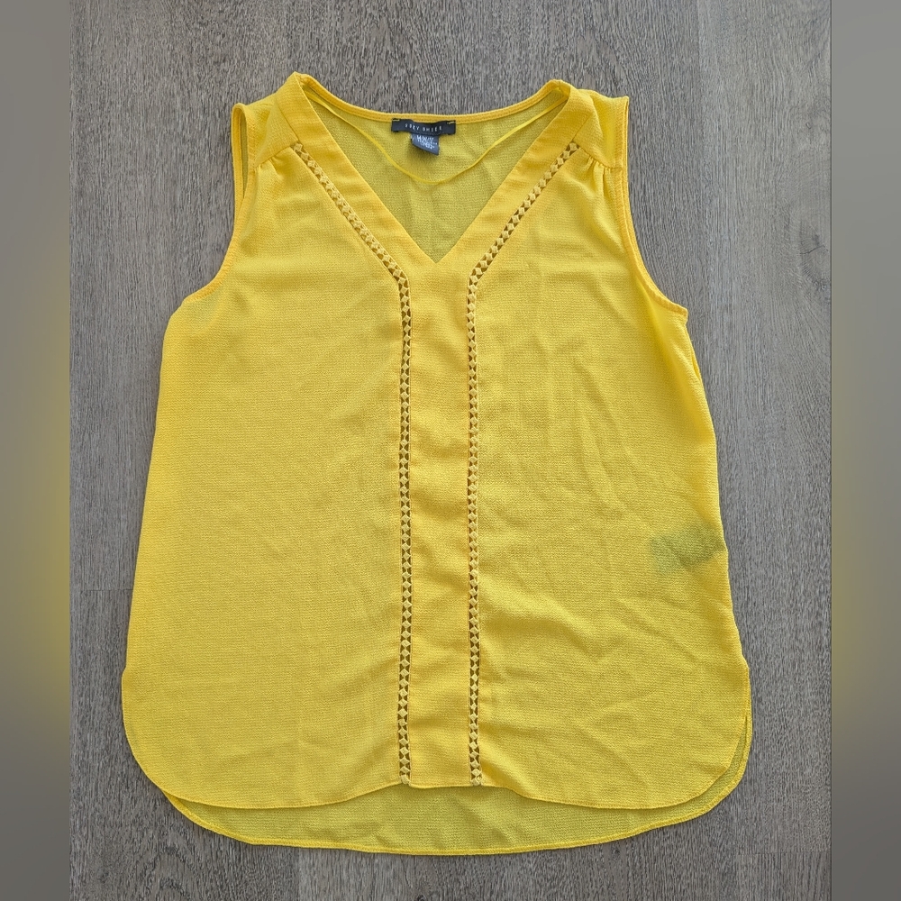 Yellow sheer top